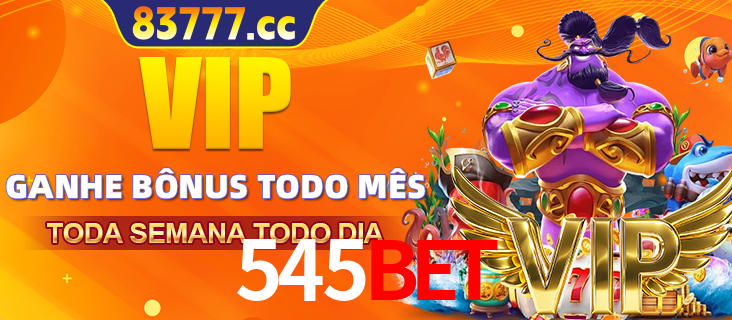 Banner promocional do 545bet oferecendo 100% de recompensas adicionais contínuas para quem fizer o login diário (Daily sign-in), com um mascote de coelho.