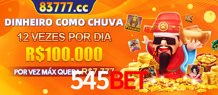 Banner do programa de recompensas Recomende para amigos do 545bet, detalhando os bônus por convidar amigos, com prêmios que chegam a R$288.888.