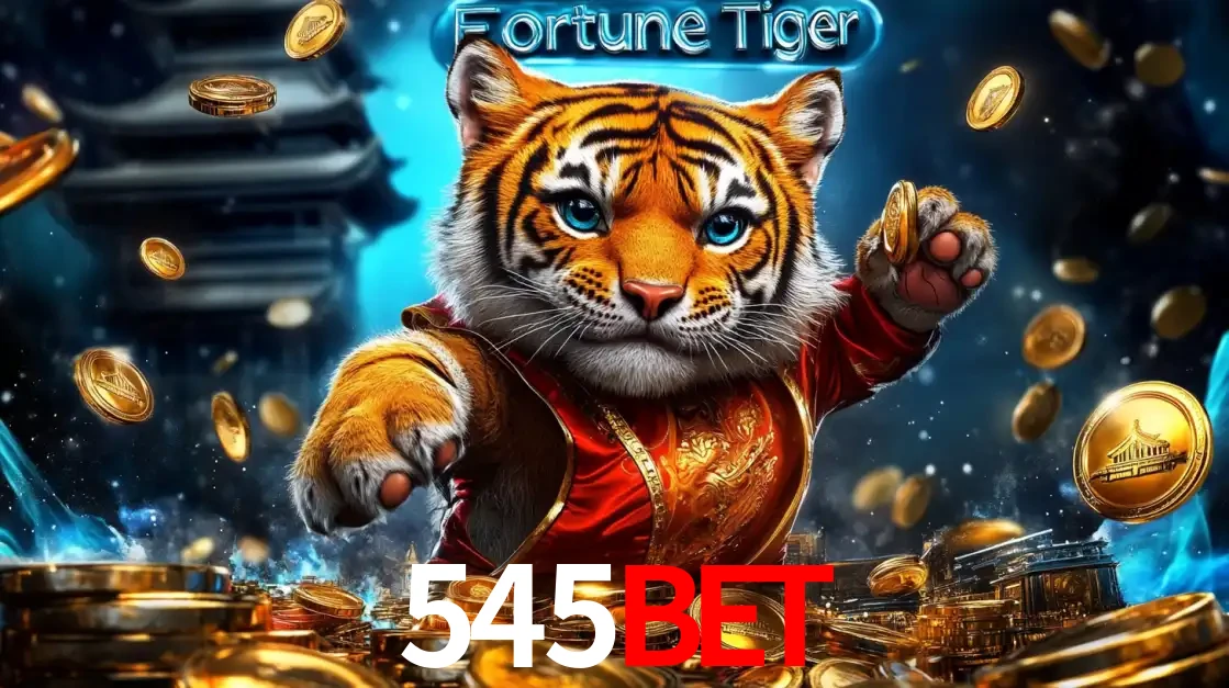 Imagem promocional do jogo de slot Fortune Tiger, com um tigre majestoso em traje tradicional cercado por uma fortuna em moedas de ouro, disponível agora no cassino 545bet.
