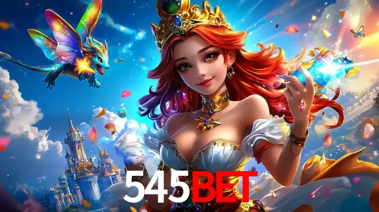 A princesa de um reino de fantasia mágico, com seu pequeno dragão, apresentando um mundo de prêmios encantados nos jogos de caça-níqueis do cassino 545bet.